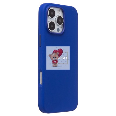 Чехол-накладка для Apple iPhone 16 Pro Max (бриллиантовый синий) ORG Silicone Case SafeMag с анимацией