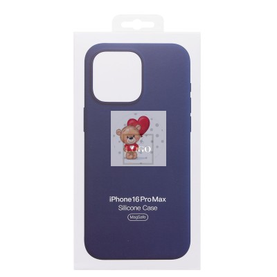 Чехол-накладка для Apple iPhone 16 Pro Max (темно-синий) ORG Silicone Case SafeMag с анимацией Чехол-накладка для Apple iPhone 16 Pro Max (темно-синий) ORG Silicone Case SafeMag с анимацией