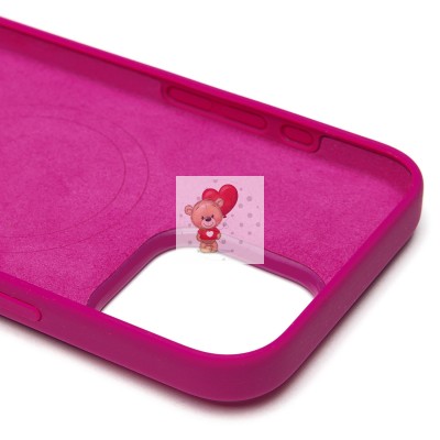 Чехол-накладка для Apple iPhone 16 Pro Max (фуксия) ORG Silicone Case SafeMag с анимацией