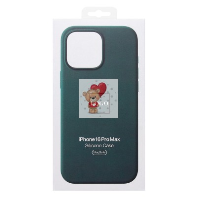 Чехол-накладка для Apple iPhone 16 Pro Max (озерный зеленый) ORG Silicone Case SafeMag с анимацией Чехол-накладка для Apple iPhone 16 Pro Max (озерный зеленый) ORG Silicone Case SafeMag с анимацией