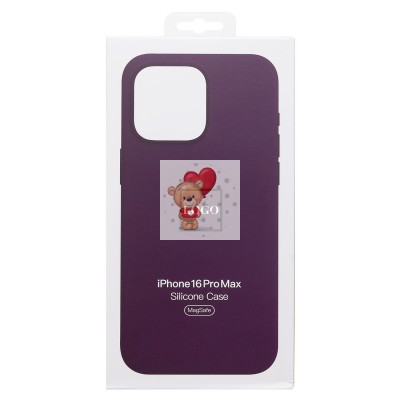 Чехол-накладка для Apple iPhone 16 Pro Max (сливовый) ORG Silicone Case SafeMag с анимацией Чехол-накладка для Apple iPhone 16 Pro Max (сливовый) ORG Silicone Case SafeMag с анимацией