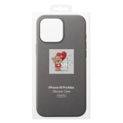 Чехол-накладка для Apple iPhone 16 Pro Max (каменный серый) ORG Silicone Case SafeMag с анимацией