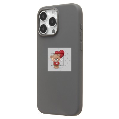 Чехол-накладка для Apple iPhone 16 Pro Max (каменный серый) ORG Silicone Case SafeMag с анимацией