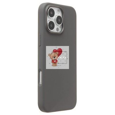 Чехол-накладка для Apple iPhone 16 Pro Max (каменный серый) ORG Silicone Case SafeMag с анимацией