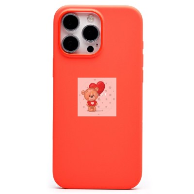 Чехол-накладка для Apple iPhone 16 Pro Max (мандариновый) ORG Silicone Case SafeMag с анимацией