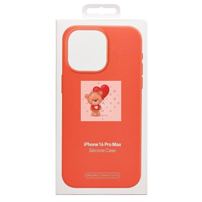 Чехол-накладка для Apple iPhone 16 Pro Max (мандариновый) ORG Silicone Case SafeMag с анимацией Чехол-накладка для Apple iPhone 16 Pro Max (мандариновый) ORG Silicone Case SafeMag с анимацией
