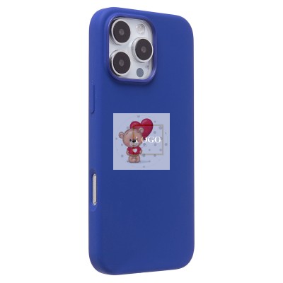 Чехол-накладка для Apple iPhone 16 Pro Max (ультрамарин) ORG Silicone Case SafeMag с анимацией