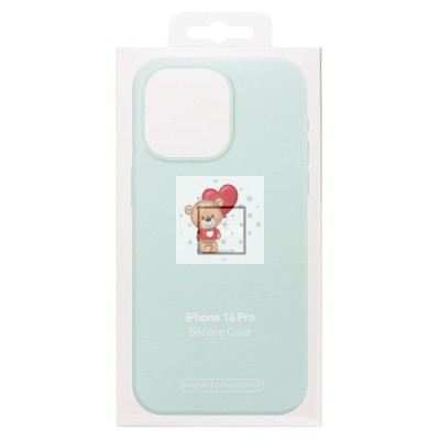 Чехол-накладка для Apple iPhone 16 Pro (аквамарин) ORG Silicone Case SafeMag с анимацией Чехол-накладка для Apple iPhone 16 Pro (аквамарин) ORG Silicone Case SafeMag с анимацией