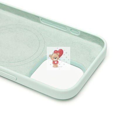 Чехол-накладка для Apple iPhone 16 Pro (аквамарин) ORG Silicone Case SafeMag с анимацией Чехол-накладка для Apple iPhone 16 Pro (аквамарин) ORG Silicone Case SafeMag с анимацией