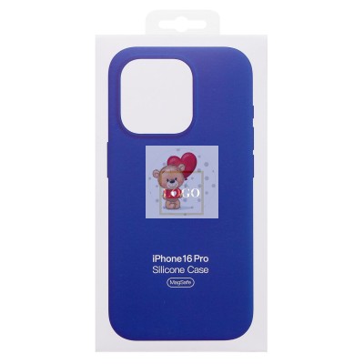 Чехол-накладка для Apple iPhone 16 Pro (бриллиантовый синий) ORG Silicone Case SafeMag с анимацией Чехол-накладка для Apple iPhone 16 Pro (бриллиантовый синий) ORG Silicone Case SafeMag с анимацией