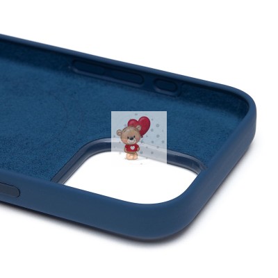 Чехол-накладка для Apple iPhone 16 Pro (темно-синий) ORG Silicone Case SafeMag с анимацией Чехол-накладка для Apple iPhone 16 Pro (темно-синий) ORG Silicone Case SafeMag с анимацией