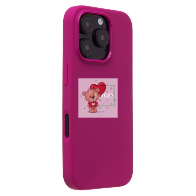 Чехол-накладка для Apple iPhone 16 Pro (фуксия) ORG Silicone Case SafeMag с анимацией Чехол-накладка для Apple iPhone 16 Pro (фуксия) ORG Silicone Case SafeMag с анимацией