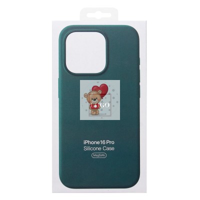 Чехол-накладка для Apple iPhone 16 Pro (озерный зеленый) ORG Silicone Case SafeMag с анимацией Чехол-накладка для Apple iPhone 16 Pro (озерный зеленый) ORG Silicone Case SafeMag с анимацией