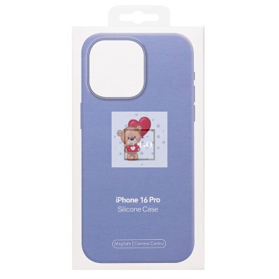 Чехол-накладка для Apple iPhone 16 Pro (барвиночный) ORG Silicone Case SafeMag с анимацией