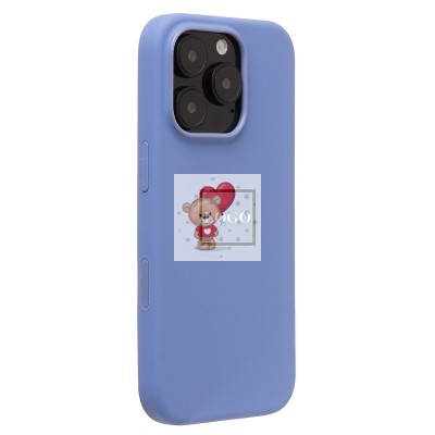 Чехол-накладка для Apple iPhone 16 Pro (барвиночный) ORG Silicone Case SafeMag с анимацией