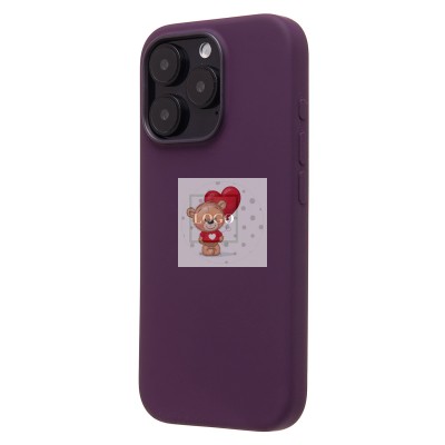 Чехол-накладка для Apple iPhone 16 Pro (сливовый) ORG Silicone Case SafeMag с анимацией