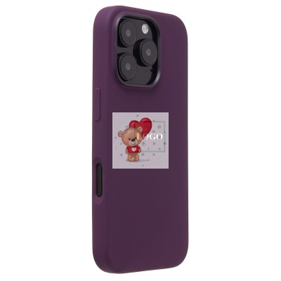 Чехол-накладка для Apple iPhone 16 Pro (сливовый) ORG Silicone Case SafeMag с анимацией