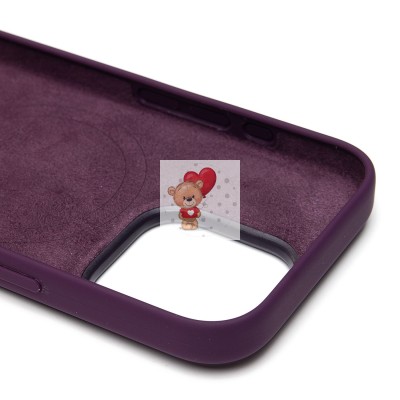 Чехол-накладка для Apple iPhone 16 Pro (сливовый) ORG Silicone Case SafeMag с анимацией