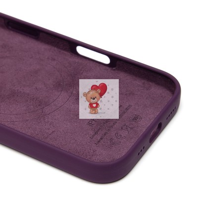 Чехол-накладка для Apple iPhone 16 Pro (сливовый) ORG Silicone Case SafeMag с анимацией