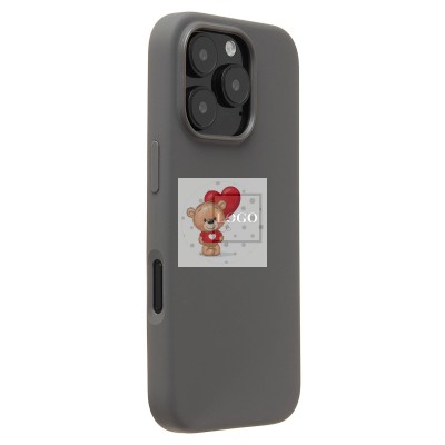 Чехол-накладка для Apple iPhone 16 Pro (каменный серый) ORG Silicone Case SafeMag с анимацией