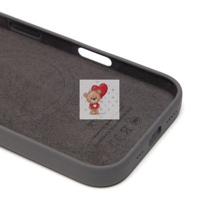 Чехол-накладка для Apple iPhone 16 Pro (каменный серый) ORG Silicone Case SafeMag с анимацией