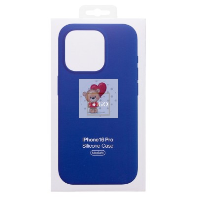 Чехол-накладка для Apple iPhone 16 Pro (ультрамарин) ORG Silicone Case SafeMag с анимацией