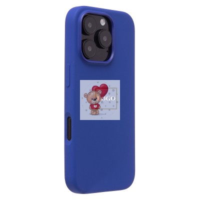 Чехол-накладка для Apple iPhone 16 Pro (ультрамарин) ORG Silicone Case SafeMag с анимацией