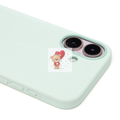 Чехол-накладка для Apple iPhone 16 (аквамарин) ORG Silicone Case SafeMag с анимацией