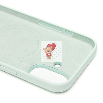 Чехол-накладка для Apple iPhone 16 (аквамарин) ORG Silicone Case SafeMag с анимацией