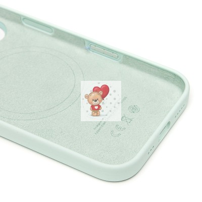 Чехол-накладка для Apple iPhone 16 (аквамарин) ORG Silicone Case SafeMag с анимацией