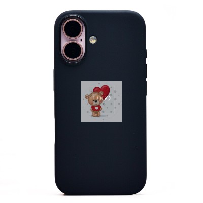 Чехол-накладка для Apple iPhone 16 (черный) ORG Silicone Case SafeMag с анимацией Чехол-накладка для Apple iPhone 16 (черный) ORG Silicone Case SafeMag с анимацией