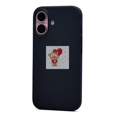 Чехол-накладка для Apple iPhone 16 (черный) ORG Silicone Case SafeMag с анимацией Чехол-накладка для Apple iPhone 16 (черный) ORG Silicone Case SafeMag с анимацией