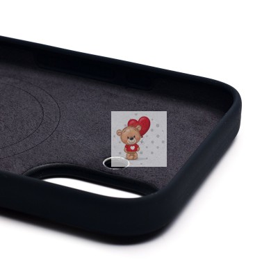 Чехол-накладка для Apple iPhone 16 (черный) ORG Silicone Case SafeMag с анимацией Чехол-накладка для Apple iPhone 16 (черный) ORG Silicone Case SafeMag с анимацией