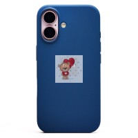 Чехол-накладка для Apple iPhone 16 (темно-синий) ORG Silicone Case SafeMag с анимацией