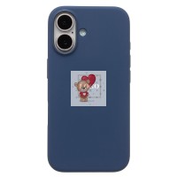 Чехол-накладка для Apple iPhone 16 (джинсовый синий) ORG Silicone Case SafeMag с анимацией