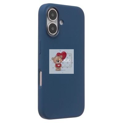 Чехол-накладка для Apple iPhone 16 (джинсовый синий) ORG Silicone Case SafeMag с анимацией