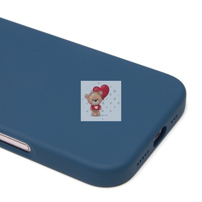 Чехол-накладка для Apple iPhone 16 (джинсовый синий) ORG Silicone Case SafeMag с анимацией