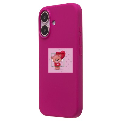 Чехол-накладка для Apple iPhone 16 (фуксия) ORG Silicone Case SafeMag с анимацией Чехол-накладка для Apple iPhone 16 (фуксия) ORG Silicone Case SafeMag с анимацией