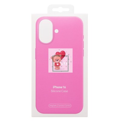 Чехол-накладка для Apple iPhone 16 (цвет пиона) ORG Silicone Case SafeMag с анимацией
