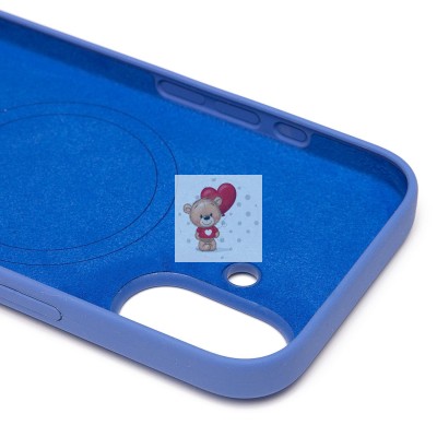 Чехол-накладка для Apple iPhone 16 (барвиночный) ORG Silicone Case SafeMag с анимацией