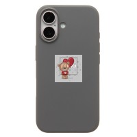 Чехол-накладка для Apple iPhone 16 (каменный серый) ORG Silicone Case SafeMag с анимацией