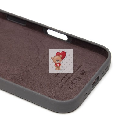 Чехол-накладка для Apple iPhone 16 (каменный серый) ORG Silicone Case SafeMag с анимацией