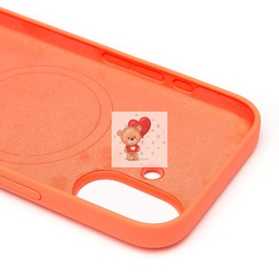 Чехол-накладка для Apple iPhone 16 (мандариновый) ORG Silicone Case SafeMag с анимацией
