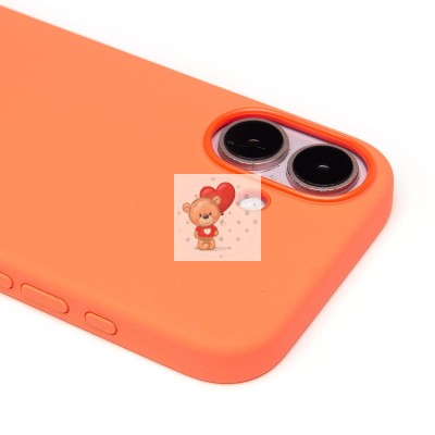Чехол-накладка для Apple iPhone 16 (мандариновый) ORG Silicone Case SafeMag с анимацией