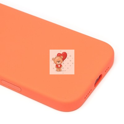 Чехол-накладка для Apple iPhone 16 (мандариновый) ORG Silicone Case SafeMag с анимацией