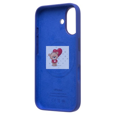 Чехол-накладка для Apple iPhone 16 (ультрамарин) ORG Silicone Case SafeMag с анимацией