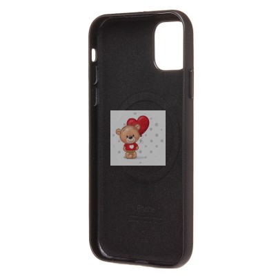 Чехол-накладка для Apple iPhone 11 (черный) ORG SM002 экокожа SafeMag