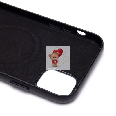 Чехол-накладка для Apple iPhone 11 (черный) ORG SM002 экокожа SafeMag