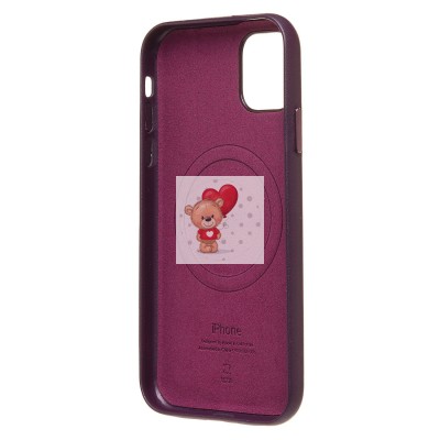 Чехол-накладка для Apple iPhone 11 (багровый) ORG SM002 экокожа SafeMag