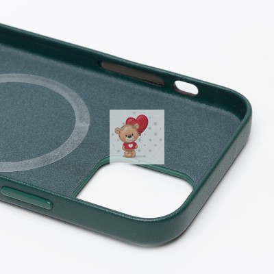 Чехол-накладка для Apple iPhone 12/iPhone 12 Pro (темно-зеленый) ORG SM002 экокожа SafeMag Чехол-накладка для Apple iPhone 12/iPhone 12 Pro (темно-зеленый) ORG SM002 экокожа SafeMag